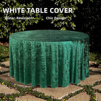 Nappe Moderne en Velours Blanc Style Nordique, Écologique et Personnalisable, Tissée, Imperméable, pour Mariages, Banquets, Maison et Hôtels