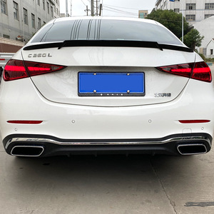 Mercedes-Benz C-Class W206 Rear <b>Trunk</b> Spoiler Piano <b>Black</b> Carbon Fiber Texture ABS Ducktail Wing Modification - Product Image 1