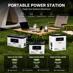 Générateurs solaires portables pour l'extérieur, packs d'énergie solaire 300W 500W 1000Wh avec batteries LiFePO4 pour le camping et panneaux solaires - Product Image 3