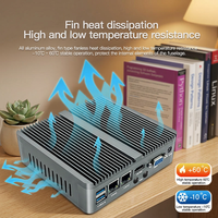 Mini PC Industrial Sin Ventilador con Doble LAN -10 ° De la C a la 60 ° Chasis de Aluminio para Computación en Entornos Hostiles