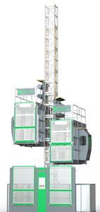 Elevador de construcción resistente Carga de 3,2 toneladas, altura de 150m, estructura reforzada, para grandes proyectos de infraestructura - Product Image 2