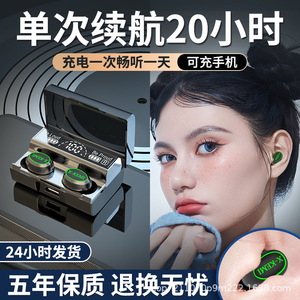 Écouteurs sans fil Bluetooth X-KEMI TWS intra-auriculaires mini, autonomie de 20H, charge Type-C, puce 5.0 noire Jerry - Product Image 4