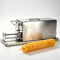 Coupe-frites électrique en spirale en acier inoxydable 220V, machine à découper les pommes de terre en spirale pour frites torsadées
