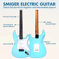 Kit de Guitare Électrique SMIGER L-G1M Custom pour Débutant, Fabriqué en Chine, Prix de Gros E-commerce, avec Amplificateur