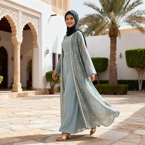 Vestido Abaya Casual Moderno de Alta Calidad con Cuentas Bordadas para Uso Diario, Mujeres Musulmanas a la Moda 2026 - Product Image 4