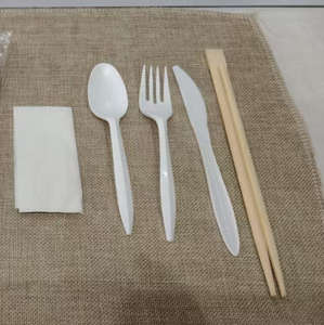 أدوات مائدة بلاستيكية للاستخدام مرة واحدة (سكين، شوكة، ملعقة) للبيع بالجملة بتغليف قابل للتخصيص للفنادق والمطاعم وخدمات التوصيل والمناسبات - Product Image 6