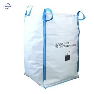 1.5 Ton China Factory FIBC Bulk PP Woven Big Bag For Chemical Powder Cement Fertilizer