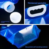 Sacs à eau pliables transparents avec bec verseur, grande capacité, pratiques pour l'extérieur, sacs à bière en vrac, sacs à eau pour le voyage, la randonnée et le camping