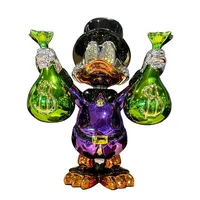 Patung Resin Bebek Kartun Berlapis Krom Emas untuk Seni Pahatan Desain Piramida Peri Dekorasi Rumah Dalam Ruangan