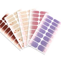 Autocollants pour ongles à paillettes colorées dégradées, les plus vendus, faciles à appliquer, OEM/ODM, non toxiques, fournisseur d'ongles