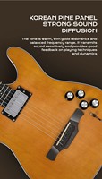 Guitare électrique Bullfighter K10 6 cordes Double micro Finition bois naturel
