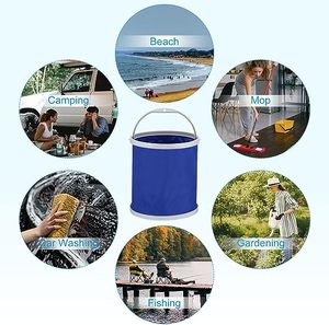 Zhenda Nhà Máy Đóng Mở Xô 11L Gấp Xô Di Động Có Thể Gập Lại Nước Container Với Xử Lý - Product Image 5