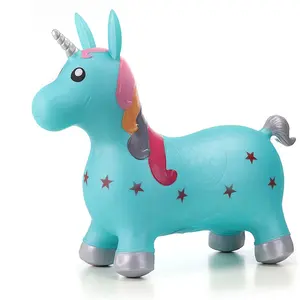 Animal inflable de unicornio para niños, juguete de montar