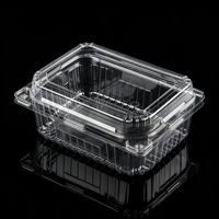 Boîte d'emballage alimentaire en PET transparent recyclable sur mesure pour fruits frais, conteneur perforé en plastique pour tomates et cerises, vente en gros