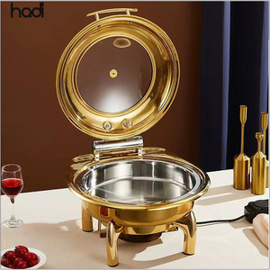 Réchaud à alcool rectangulaire en acier inoxydable de 9 qt argenté avec fenêtre pour buffet Réchaud à alcool Réchaud à friture - Product Image 5