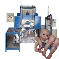 Machine automatique de fabrication de têtes de poupées en PVC, équipement de production de poupées bébés en vinyle souple par moulage rotatif, fabricant