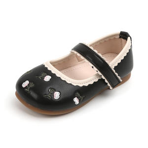 Zapatos para niñas, novedad de otoño 2023, zapatos individuales bordados para niñas pequeñas, suelas blandas para niños, zapatos de princesa dulces para niñas - Product Image 1