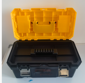 HKSF 15 inches PP plastic made Multi compartments plastic <b>tools</b> <b>case</b> cutomization colors stock wholesales - Product Image 5