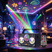 Proyektor Pola Gobo LED Dekoratif Pesta Kaleidoskop 3 GOBO + Kontrol Laser DMX-512 Tahan Lama Portabel untuk Acara Pesta