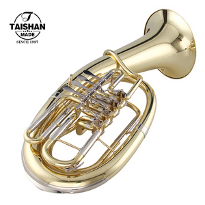 <span class=keywords><strong>Euphonium</strong></span> professionnel en laiton de marque Taishan avec <span class=keywords><strong>4</strong></span> <span class=keywords><strong>pistons</strong></span> en acier inoxydable accordables, finition laquée or, tonalité Bb - Product Image 4