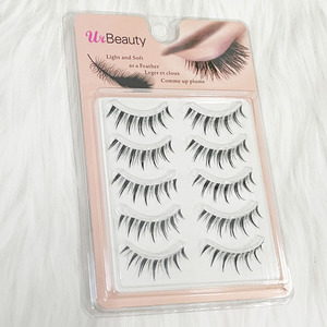 Cils artificiels Devil Volume Wispy Fairy faits à la main, épaisseur 0,10 mm, tige transparente, bande complète, <span class=keywords><strong>maquillage</strong></span> naturel des yeux - Product Image 3