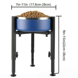 Tek köpek kase standı köpek maması standı ayarlanabilir yükseklik: 8.5 "-14.5" <span class=keywords><strong>Metal</strong></span> yükseltilmiş köpek kase tutucu - Product Image 5