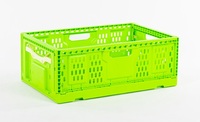 Conteneurs en plastique perforés empilables et pliables robustes - Boîte de rangement multi-usages écologique pour le transport