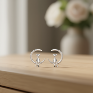 E3709 Pendientes de plata de dos tonos para mujer, joyería de moda de aleación de plata tibetana - Product Image 2