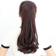 Décoration de cheveux féminins Uni-Part Kim Secrétaire Perruque Queue de Cheval Perruque avec Cheveux Humains Perruque de Haute Qualité pour les Femmes - Product Image 1