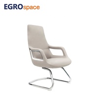 Fauteuil de bureau ergonomique de direction en cuir, pivotant, de luxe moderne, pour réception et visiteurs, EGROspace