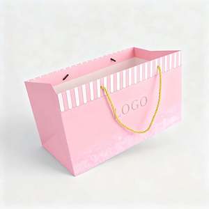 Sacs en papier enduit écologiques personnalisés avec logo, impression numérique et flexographique pour bougies – Vente en gros usine - Product Image 1