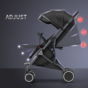 Poussette bébé au design tendance, légère, avec dossier réglable - Product Image 4