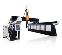 Routeur CNC 5 axes à broche unique, commande Syntec, servomoteur, pour découpe de polystyrène et bois, PLC