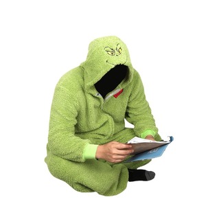 Disfraz <span class=keywords><strong>de</strong></span> Santa Claus para Niños, Unisex, Pijama <span class=keywords><strong>de</strong></span> Terciopelo con Capucha, Disfraz <span class=keywords><strong>de</strong></span> Navidad, Disfraz <span class=keywords><strong>de</strong></span> Fiesta, Disfraz <span class=keywords><strong>de</strong></span> TV y Cine, Monstruo Verde <span class=keywords><strong>Grande</strong></span> para Niñas - Product Image 5