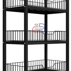 OEM Customizable Black Metal Beverage <strong>Display</strong> Stand Easy Assembly Large Load-Bearing Capacity for Commercial Retail Stores - Product Image 4