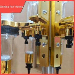 Color dorado 375ml diseño giratorio 6 botellas dispensador de Perfume tienda completa estante de exhibición de Perfume con distribuidor de 6 cabezales de bomba - Product Image 6