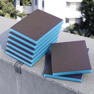 Lot de 10 éponges abrasives réutilisables double face, grain 60-320, pour ponçage humide/sec du bois, du métal, des meubles, de la peinture et du plâtre - Product Image 1