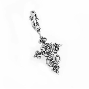 Cross Pendant Earrings Tibetan Silver Bezel Setting Geometric Design Unisex Street Style - Product Image 5