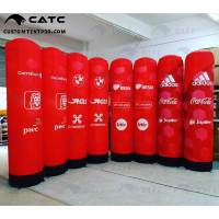 CATC Branding Logo Gonflable Oxford & PVC Matériaux 4m 5m LED Colonnes de Lampe pour Promotions Extérieures Publicité Inflatables