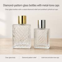 Flacon pulvérisateur de parfum en verre rechargeable de 100 ml (3,4 oz) vide
