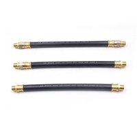 Mangueras de Freno de Aire YUTE EPDM, 1/2 ID, Conexiones NPT de 3/8, Un Extremo Fijo, Un Extremo Giratorio, 18 Pies de Largo, Aprobadas por DOT, Servicio de Corte
