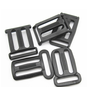 Hebilla deslizante de plástico, hebilla rectangular ajustable de 3 posiciones de un solo lado para correas y cinturones, diseño duradero - Product Image 2