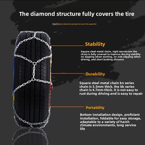 Véritable <span class=keywords><strong>KB</strong></span> 370 Chaînes à neige antidérapantes en plastique allié pour SUV Voitures Berline Pneus État Utilisé - Product Image 6