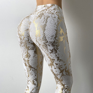 Peach Hip Lift Stretch Tight Workout Yoga Pants High Waist <strong>Snake</strong> <strong>Printed</strong> Sport <strong>Leggings</strong> Fitness Butt Lifting Gym <strong>Leggings</strong> - Product Image 2