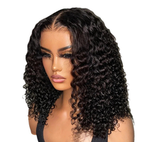 Perruque frontale longue brésilienne bouclée sans colle, transparente, densité 250%, double épaisseur, blond miel/roux pour femmes noires