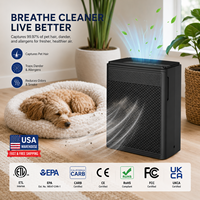Purificateur d'air domestique sur pied de qualité supérieure pour espaces moyens à grands avec filtre de remplacement CADR 280 et certificats internationaux
