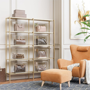 Paquete de 3 Cajas de Acrílico con Puerta Magnética, Contenedores de Almacenamiento Apilables de Plástico Transparente con Tapas Grandes - Product Image 6