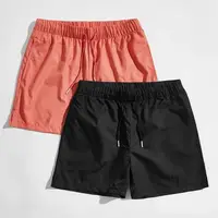 Pantalones cortos de nailon con cordón para hombre, ropa deportiva transpirable de doble capa de secado rápido, con logotipo personalizado, OEM
