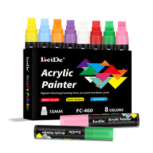 <span class=keywords><strong>Pennarelli</strong></span> Acrilici Colorati di Grande Formato <span class=keywords><strong>con</strong></span> Clip per Roccia, Metallo, Vetro e Tessuto, Disponibili OEM/ODM - Product Image 2