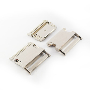 Hebilla Metálica de Doble Punta de 50 mm, Aleación de Zinc Plateada, Accesorio para Bolsos y Cinturones, Resistente al Desgaste, Componente de Fijación para Correas de Mochilas - Product Image 1